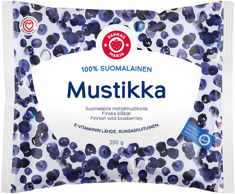 Pakkasmarja  100 % suomalainen mustikka 200g