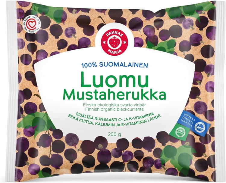 Pakkasmarja 100% suomalainen mustaherukka luomu 200g