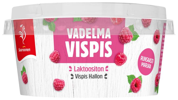 Saarioinen Vispis vadelma, vaahdotettu vadelmavälipala 130g