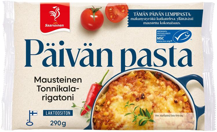 Saarioinen Mausteinen Tonnikala-rigatonipasta MSC 290 g