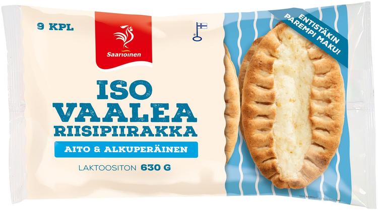 Saarioinen Iso vaalea riisipiirakka 9kpl 630g