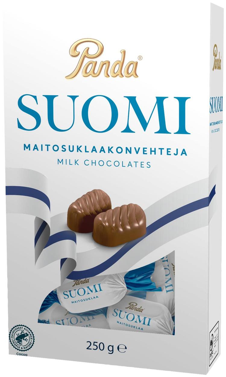 Panda Suomi maitosuklaa konvehti 250g