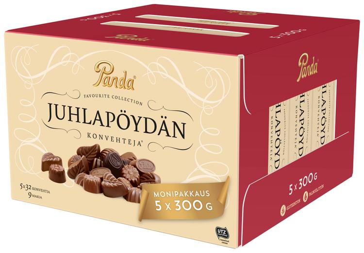 Panda Juhlapöydän suklaakonvehti 5x300g