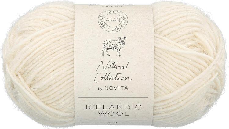 Novita Icelandic Wool 50g luonnonvalkoinen 010