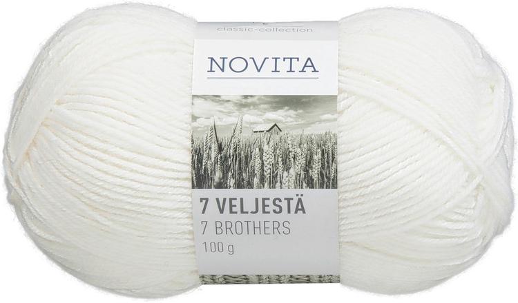 Novita 7 veljestä 100g valkoinen 011