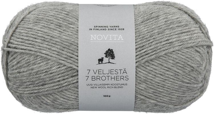 Novita lanka 7 Veljestä 100 g kivi 043