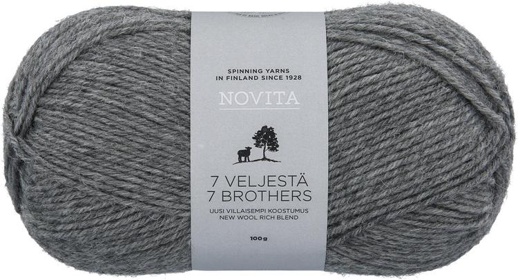 Novita lanka 7 Veljestä 100 g kallio 048