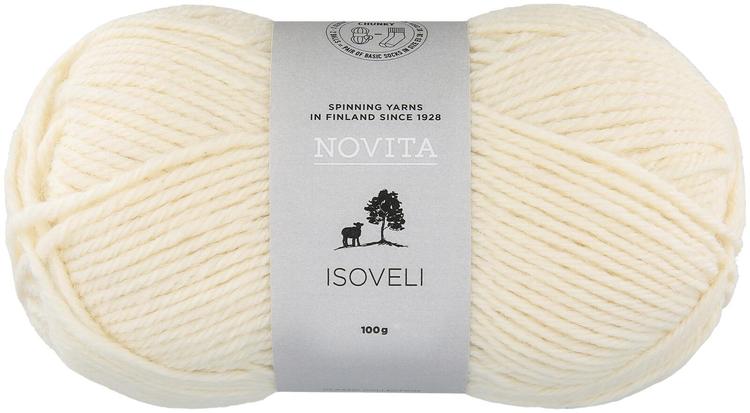 Novita lanka Isoveli 100 g luonnonvalkoinen 010