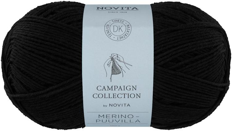 Novita neulelanka merino-puuvilla 100g noki