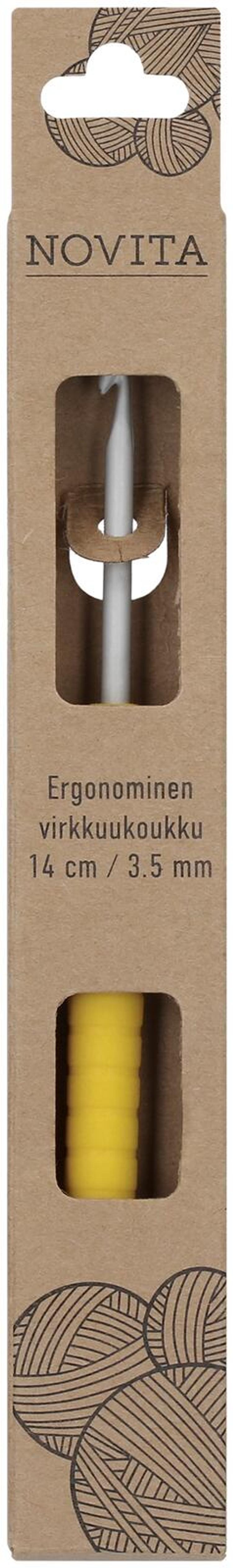 Novita Ergonominen Virkkuukoukku 14 cm 3,5 mm