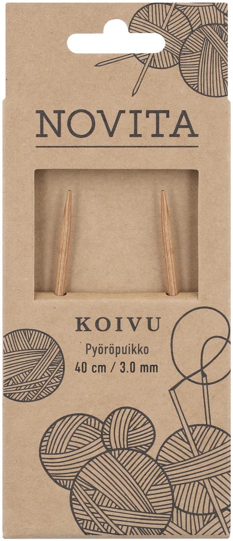 Novita pyöröpuikot 40 cm koivu 3.0 mm