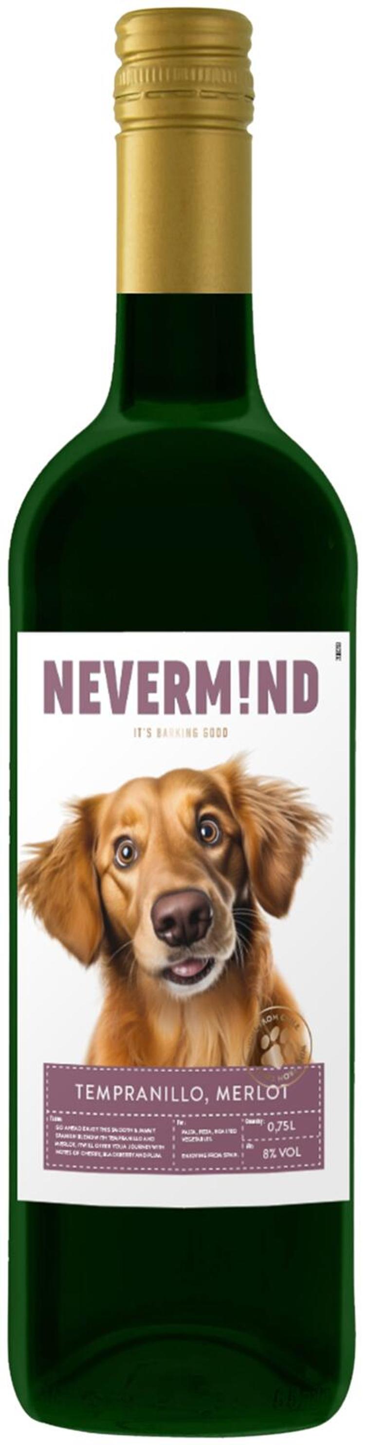 Nevermind Tempranillo Merlot Spain 8 % 75cl plo