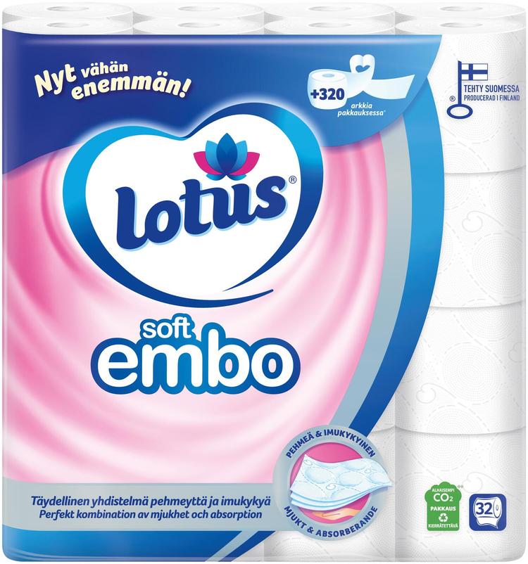 LOTUS Soft Embo wc-paperi 32 rll