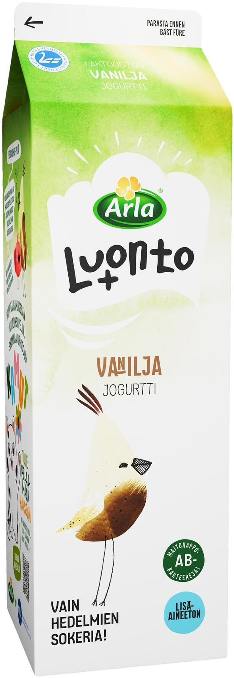 Arla Luonto+ AB vanilja laktoositon jogurtti 1 kg