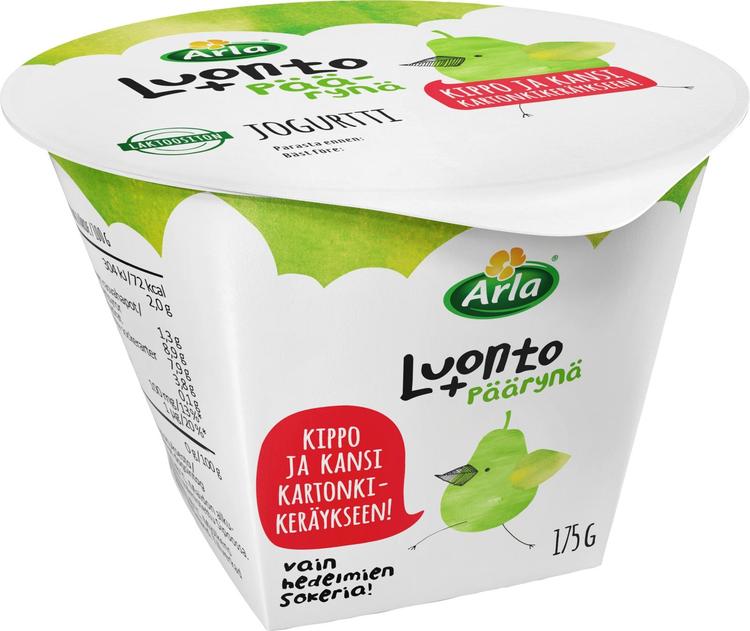 Arla Luonto+ AB laktoositon 175 g päärynäjogurtti