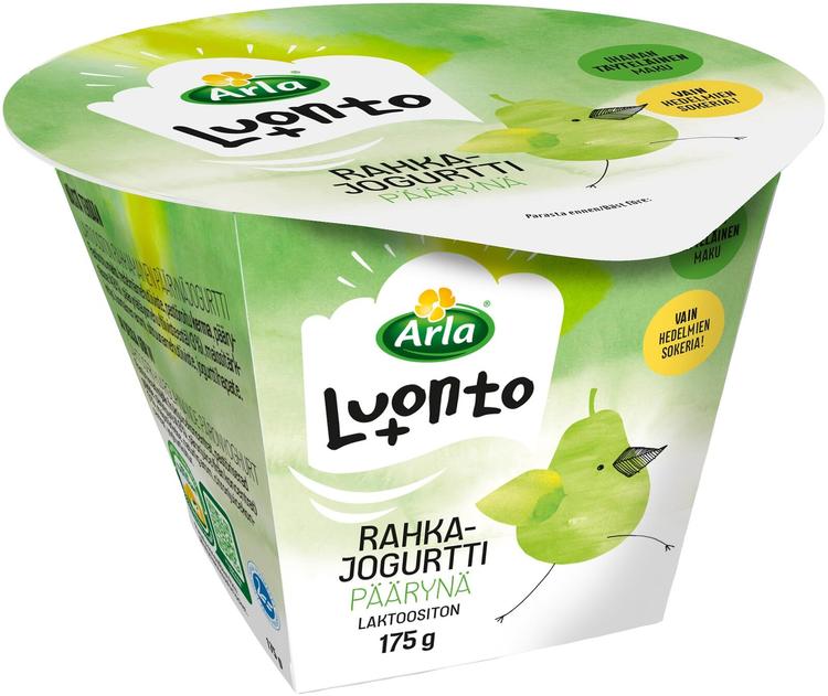 Arla Luonto+ päärynärahkajogurtti 175 g laktoositon