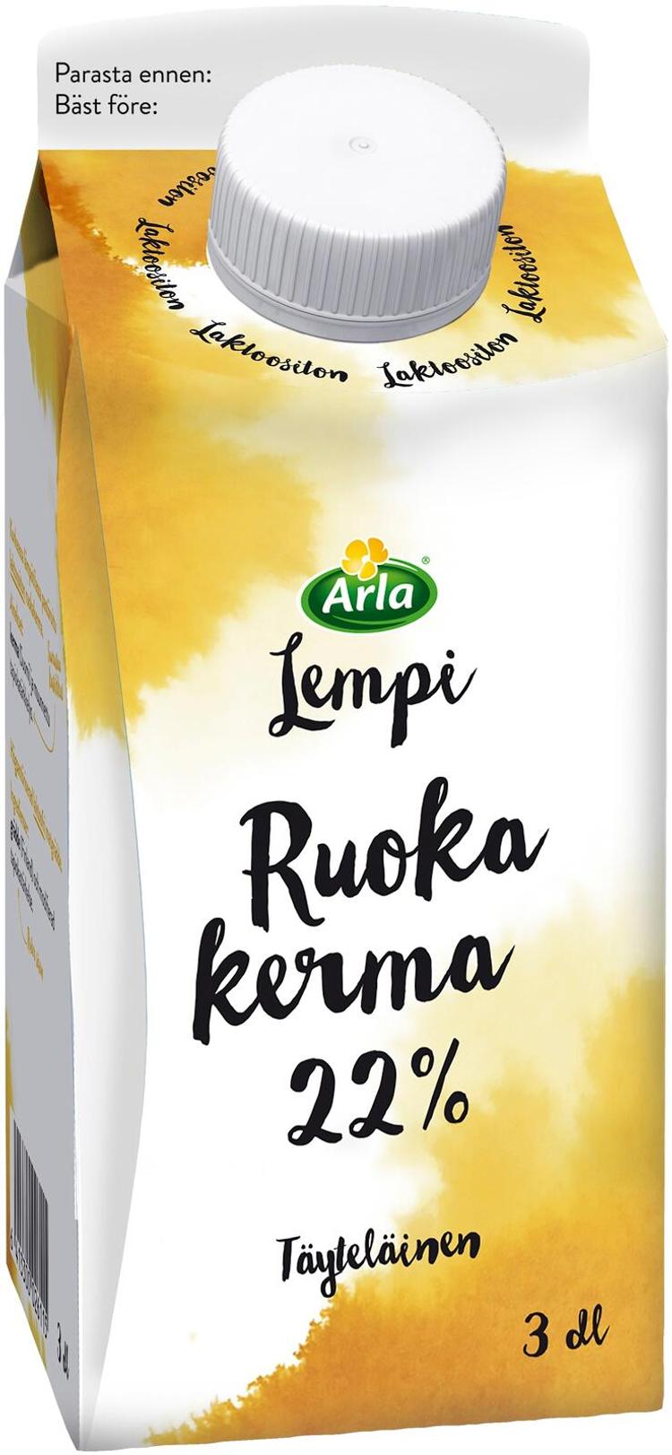 Arla Lempi Ruokakerma 3 dl 22% laktoositon