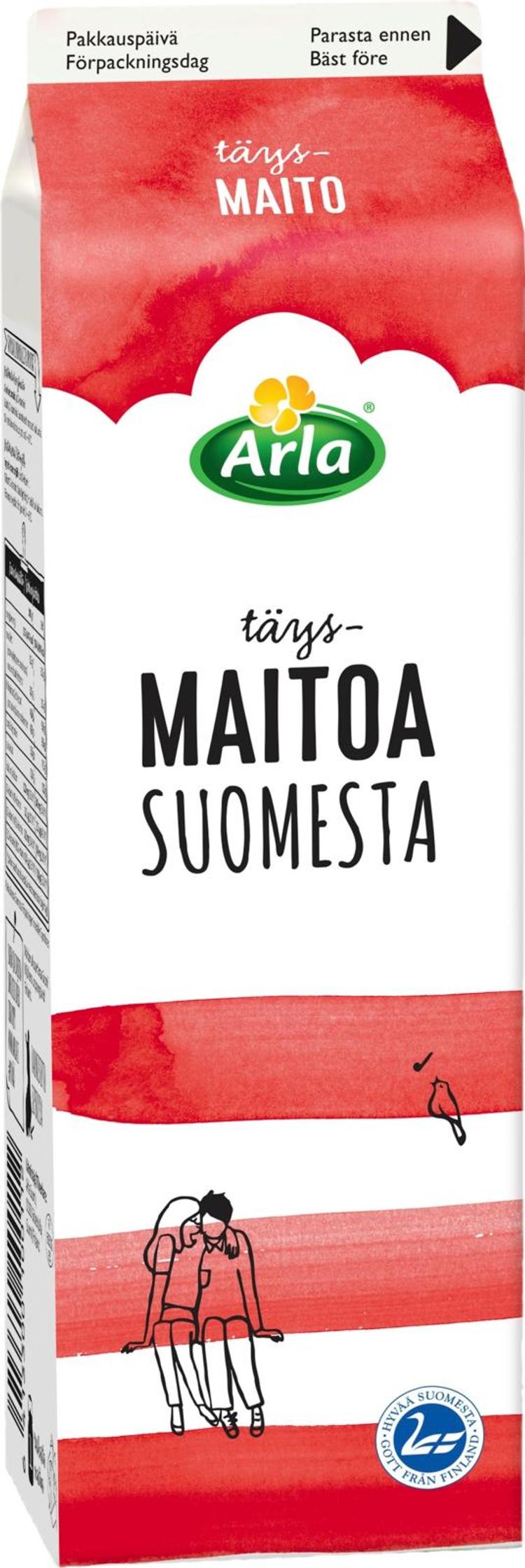 Arla Täysmaito 1 L Suomesta