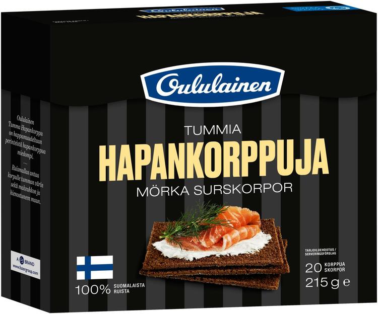 Fazer Oululainen Tumma hapankorppu 215g