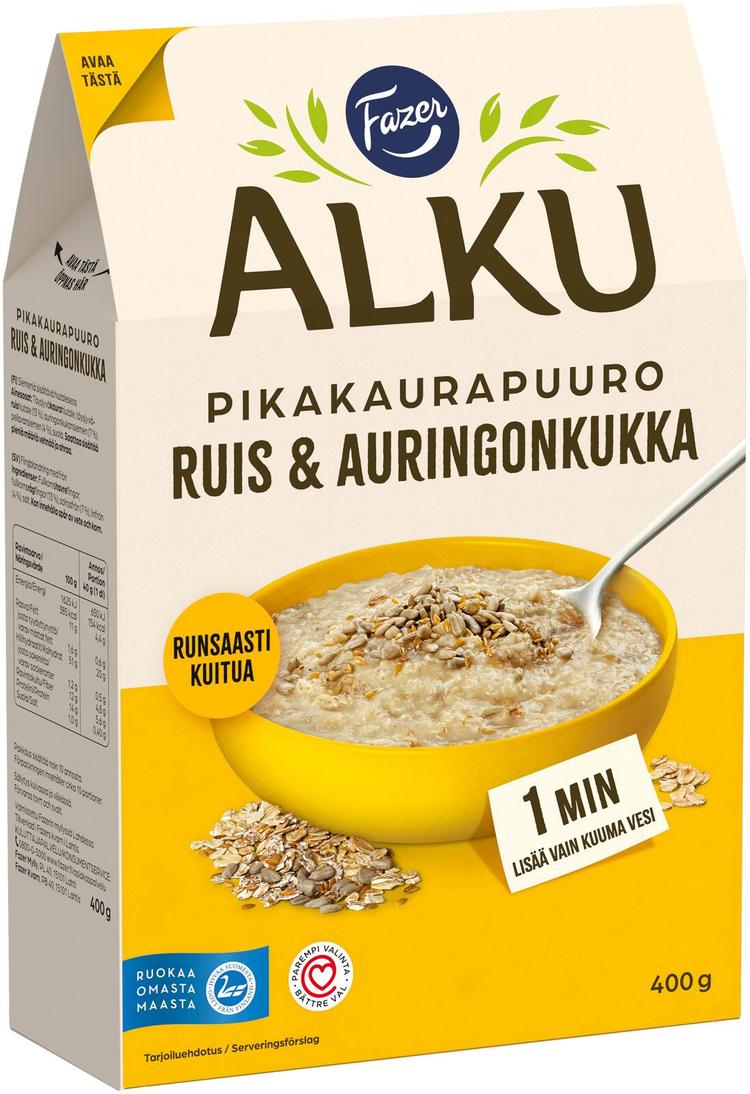 Fazer Alku Ruis & auringonkukka pikakaurapuuro 400 g