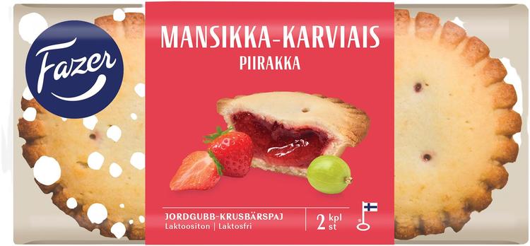 Fazer Mansikka-karviaispiirakka 2kpl 140g