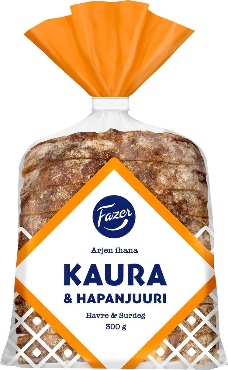 Fazer Arjen Ihana Kaura & Hapanjuuri 300g, paahtoleipä