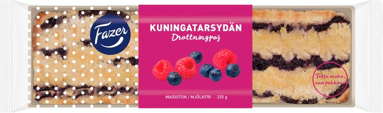 Fazer Kuningatarsydän 320g, marjapiiras