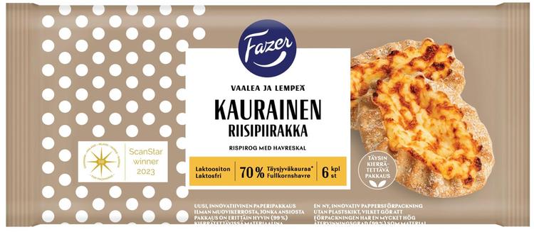 Fazer Kaurainen Riisipiirakka 6kpl 420g