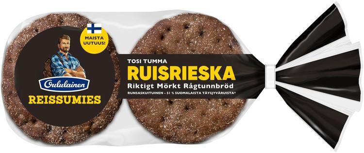 Oululainen Reissumies Tosi Tumma Ruisrieska 6kpl 270g