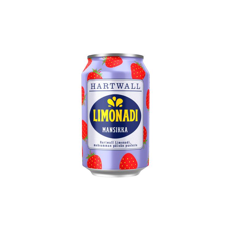 Hartwall Limonadi Mansikka virvoitusjuoma 0,33 l