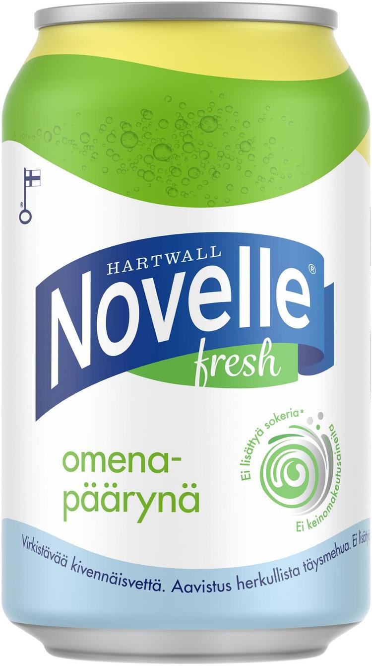 Hartwall Novelle Fresh Omena-Päärynä  kivennäisvesi 0,33 l