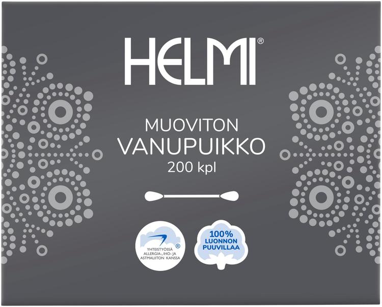 Helmi muoviton vanupuikko  200 kpl