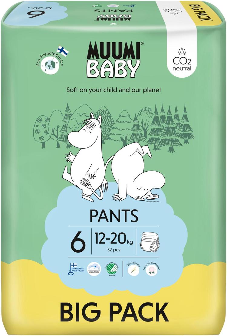 Muumi Baby Pants housuvaippa 6 - 52 kpl 12-20 kg