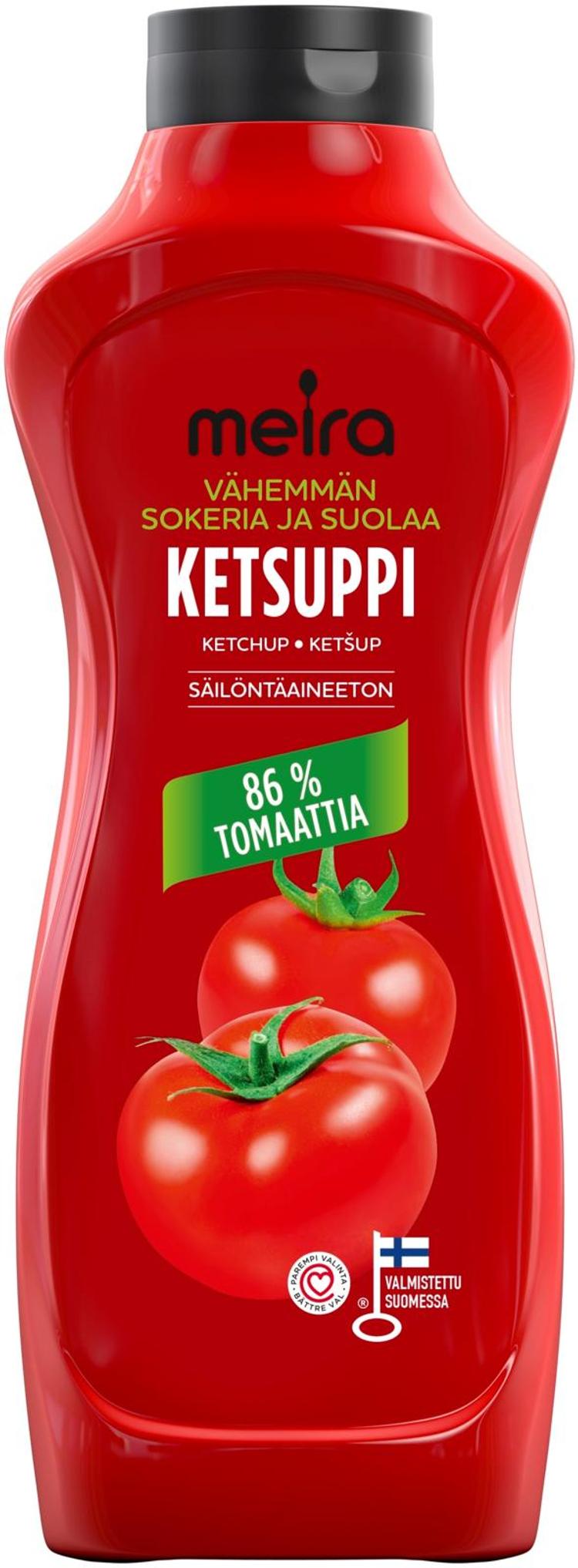 Meira Ketsuppi vähemmän sokeria ja suolaa 900g