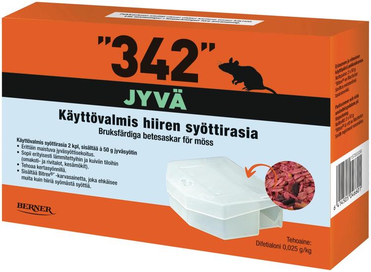 342 Syöttirasia 2kpl +á 50g jyväsyötti