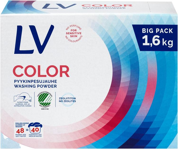 LV 1,6kg Color pyykinpesujauhetiiviste