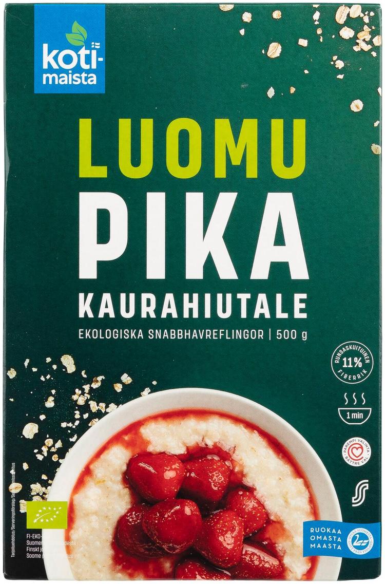 Kotimaista luomu pikakaurahiutale 500 g