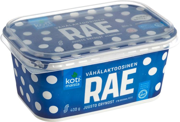 Kotimaista vähälaktoosinen raejuusto 2%  400g