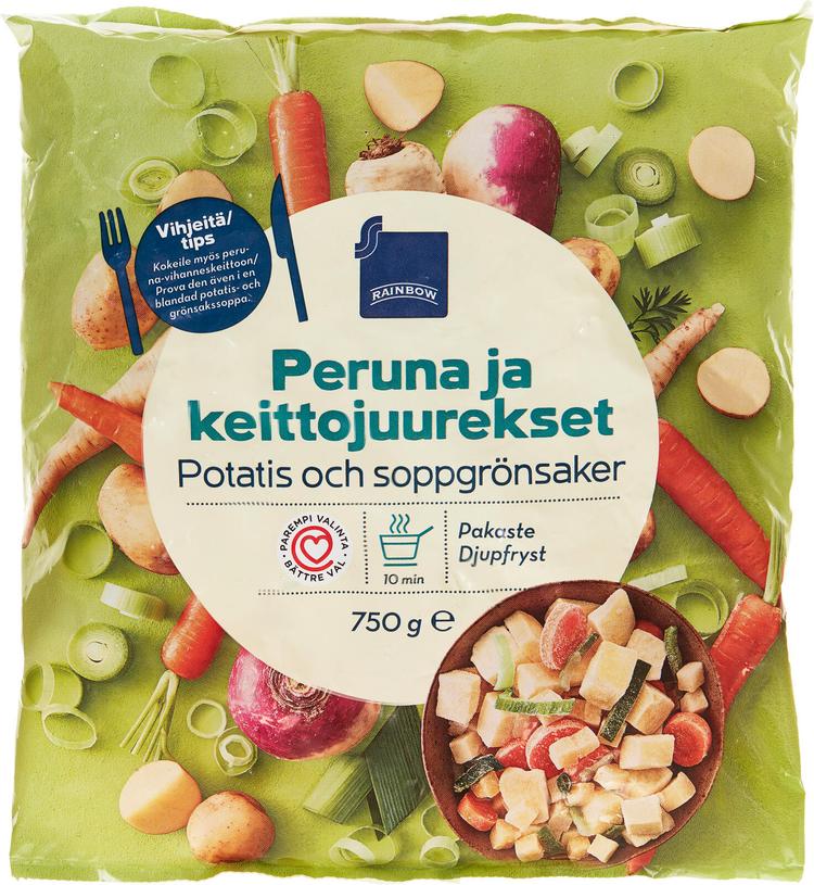 Rainbow 750g peruna ja keittojuurekset pakaste