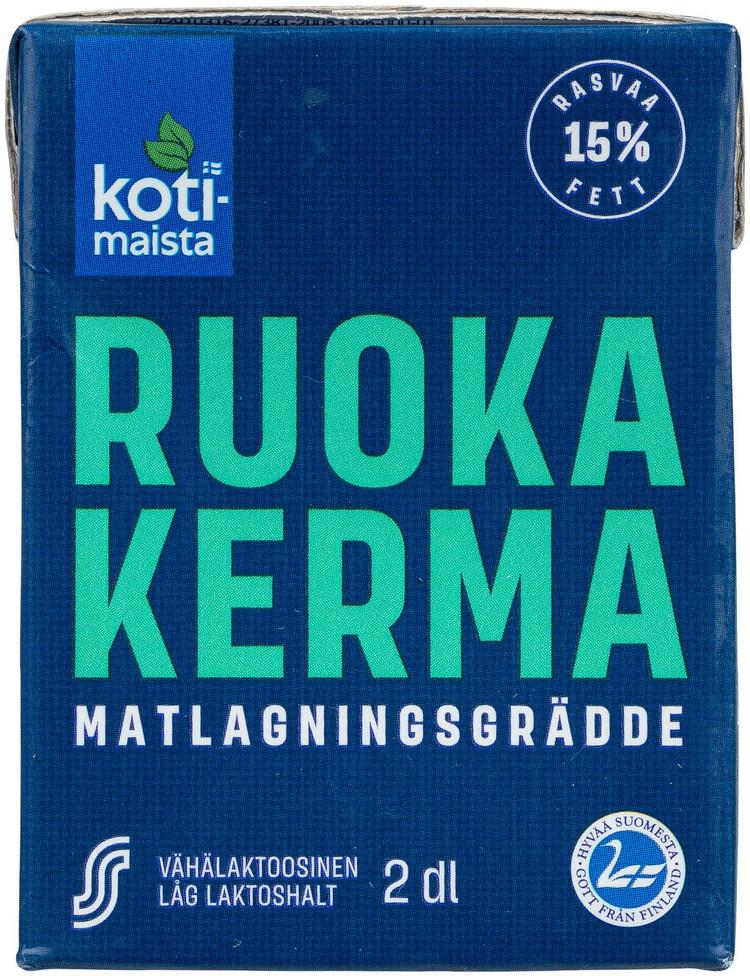 Kotimaista 2 dl vähälaktoosinen 15% UHT ruokakerma
