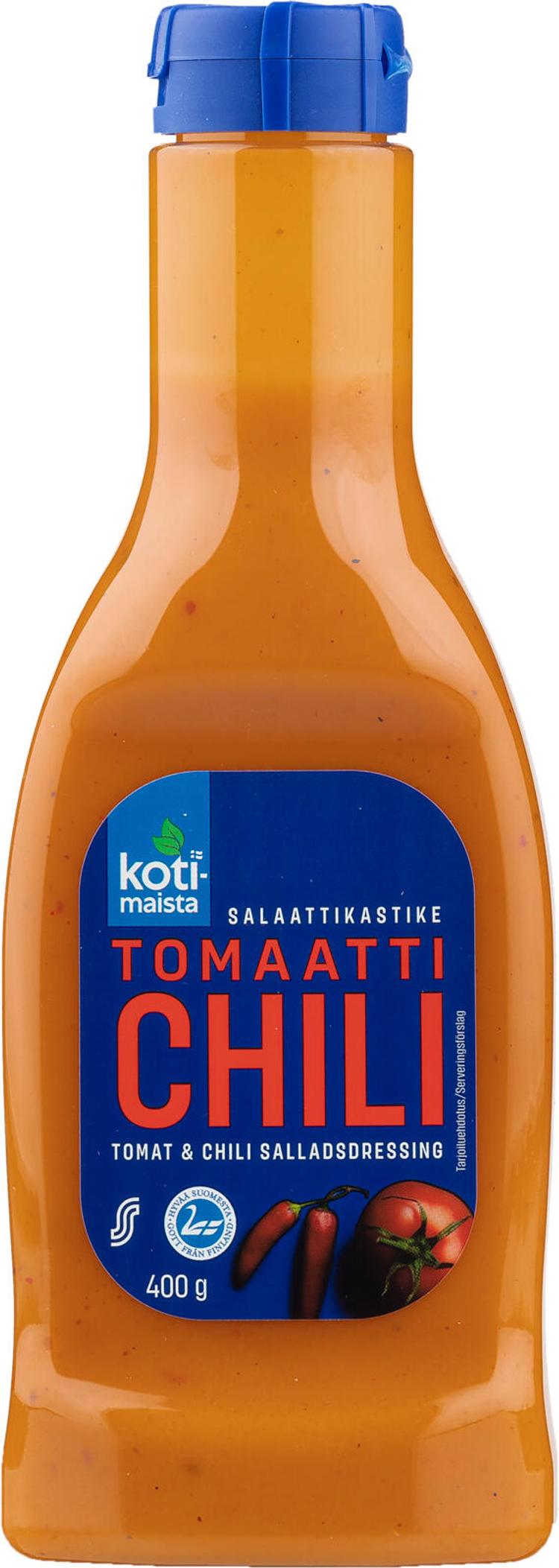 Kotimaista tomaatti-chili salaattikastike 400 g