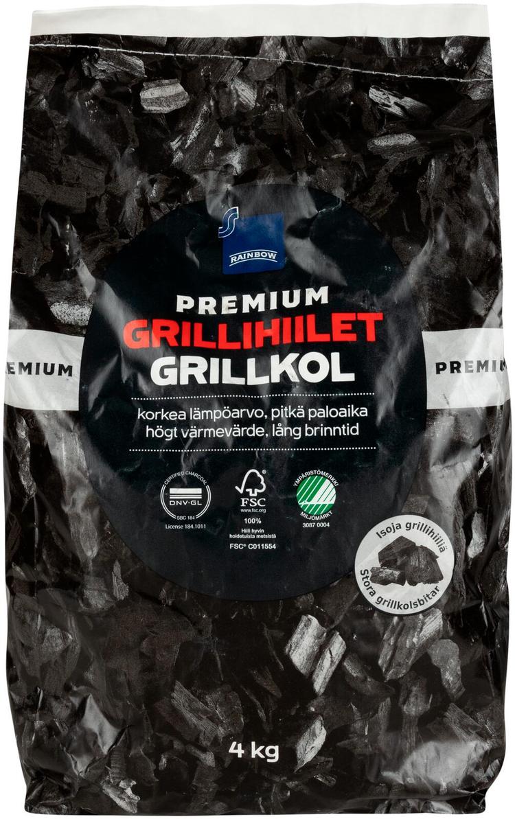 Rainbow 4kg Premium grillihiilet