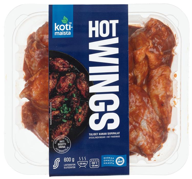 Kotimaista tuliset kanan siipipalat Hot wings 600 g