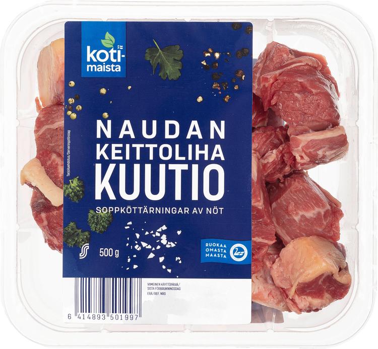 Kotimaista naudan keittolihakuutio 500 g