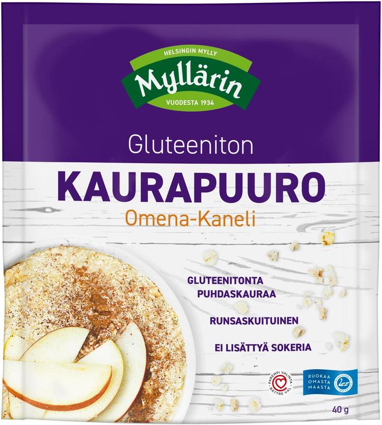 Myllärin Gluteeniton Kaurapuuro Omena-Kaneli 40 g