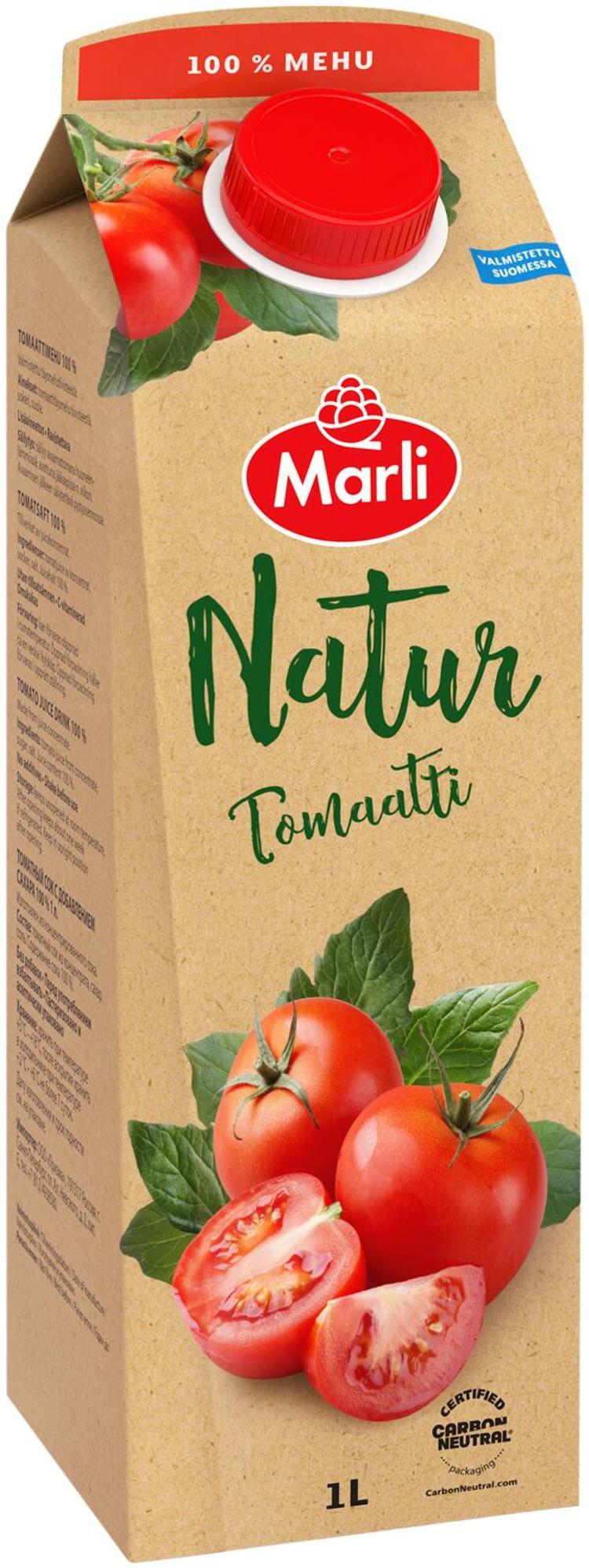 Marli Natur Tomaattimehu 100% 1L