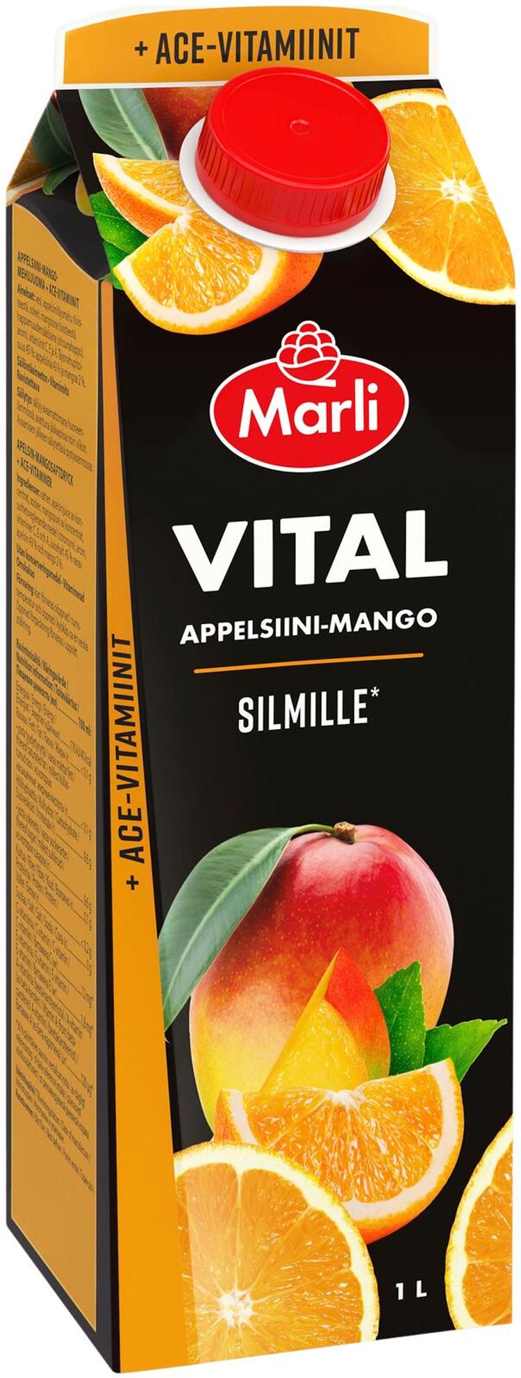 Marli Vital Appelsiini-mango + ACE-vitamiinit mehujuoma 1 L