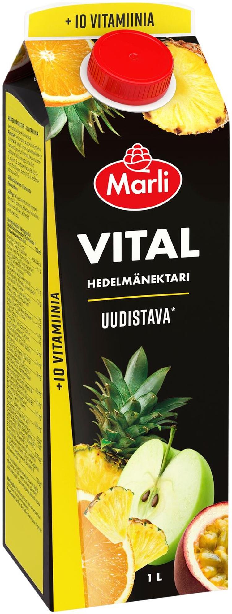 Marli Vital Hedelmänektari + 10 vitamiinia 1 L