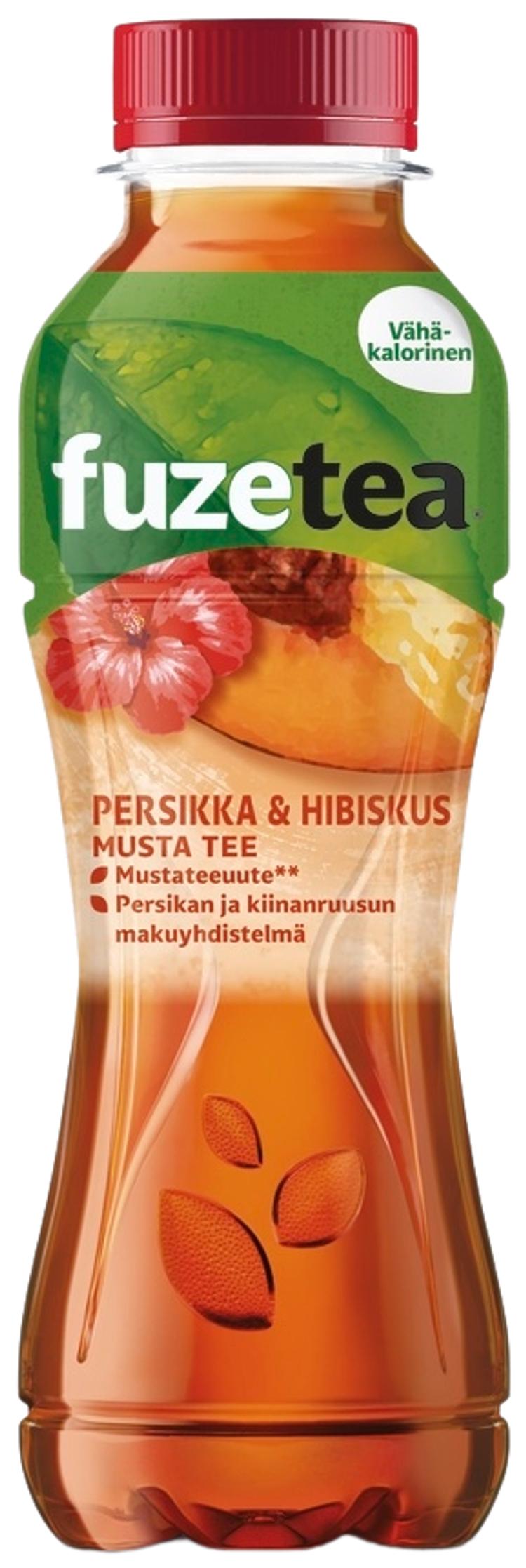Fuze Tea Persikka&Hibiskus teejuoma muovipullo 0,4 L