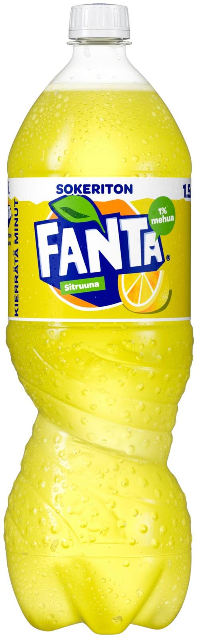 Fanta Sitruuna Zero virvoitusjuoma muovipullo 1,5 L